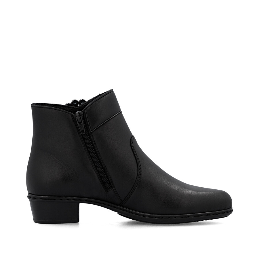 stivali neri con cerniera per donna rieker y0797-00