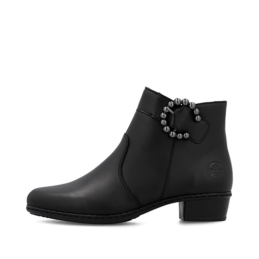 stivali neri con cerniera per donna rieker y0797-00