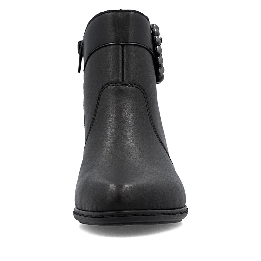 stivali neri con cerniera per donna rieker y0797-00