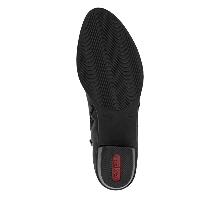 stivali neri con cerniera per donna rieker y0797-00
