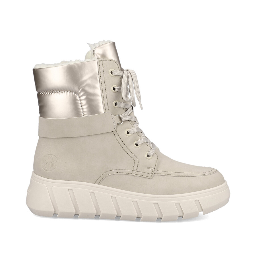 stivali beige con cerniera per donna rieker y3503-62