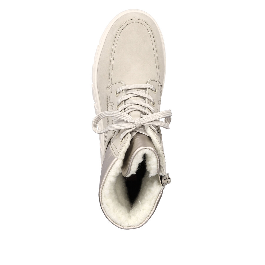 stivali beige con cerniera per donna rieker y3503-62