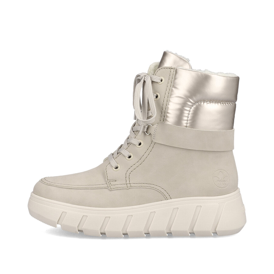 stivali beige con cerniera per donna rieker y3503-62