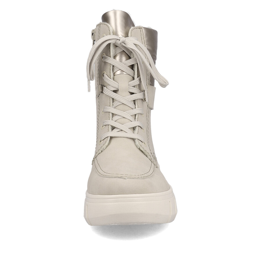 stivali beige con cerniera per donna rieker y3503-62