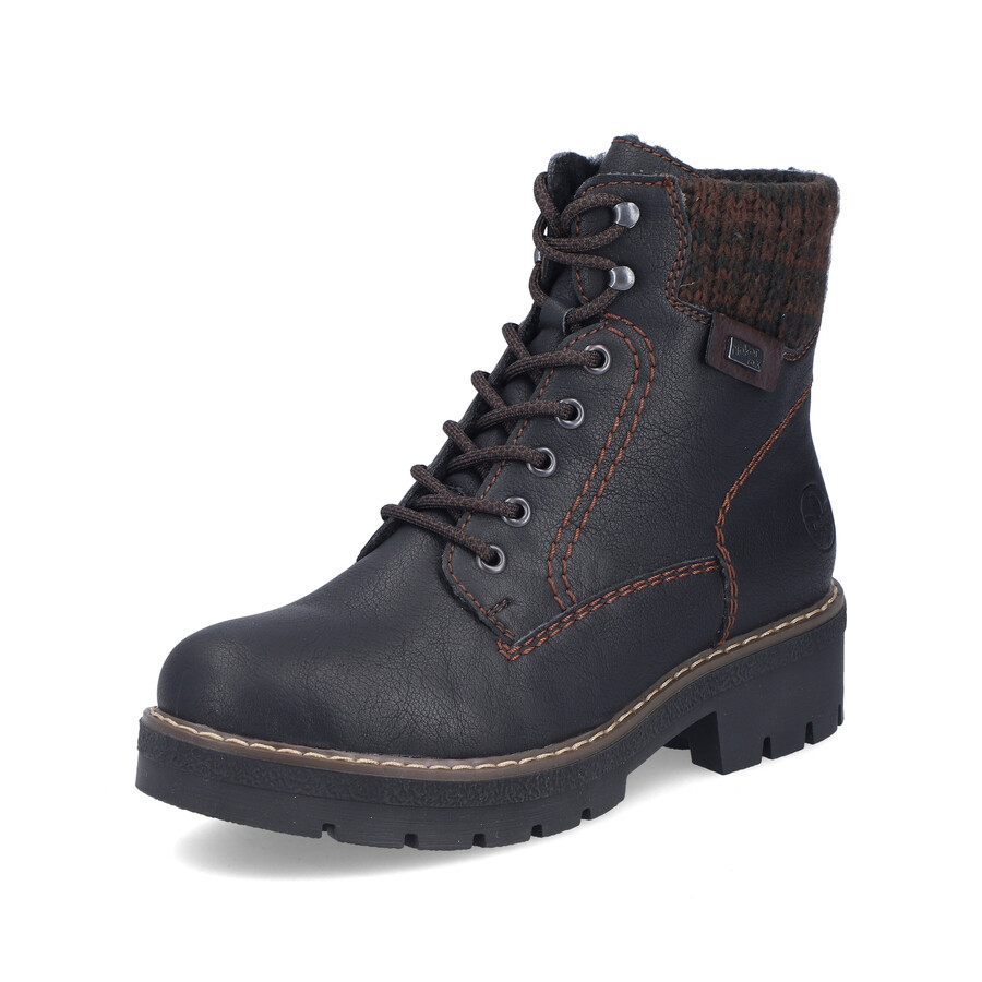 stivali neri con cerniera per donna rieker y8130-00