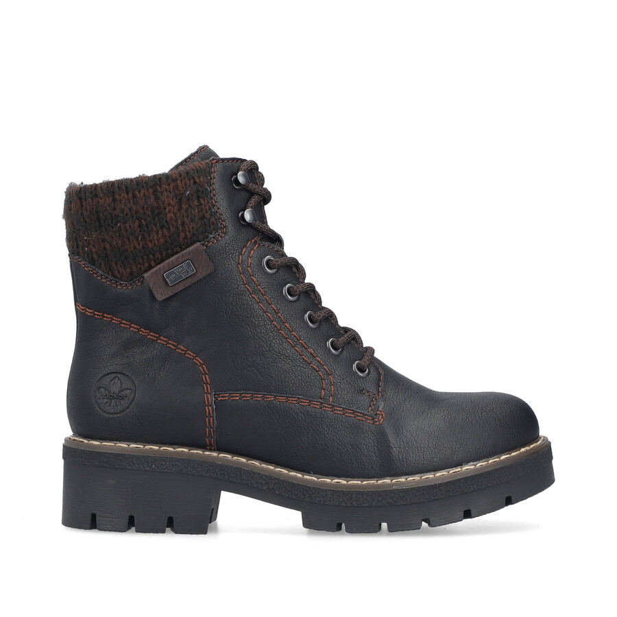 stivali neri con cerniera per donna rieker y8130-00