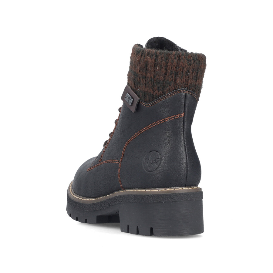 stivali neri con cerniera per donna rieker y8130-00
