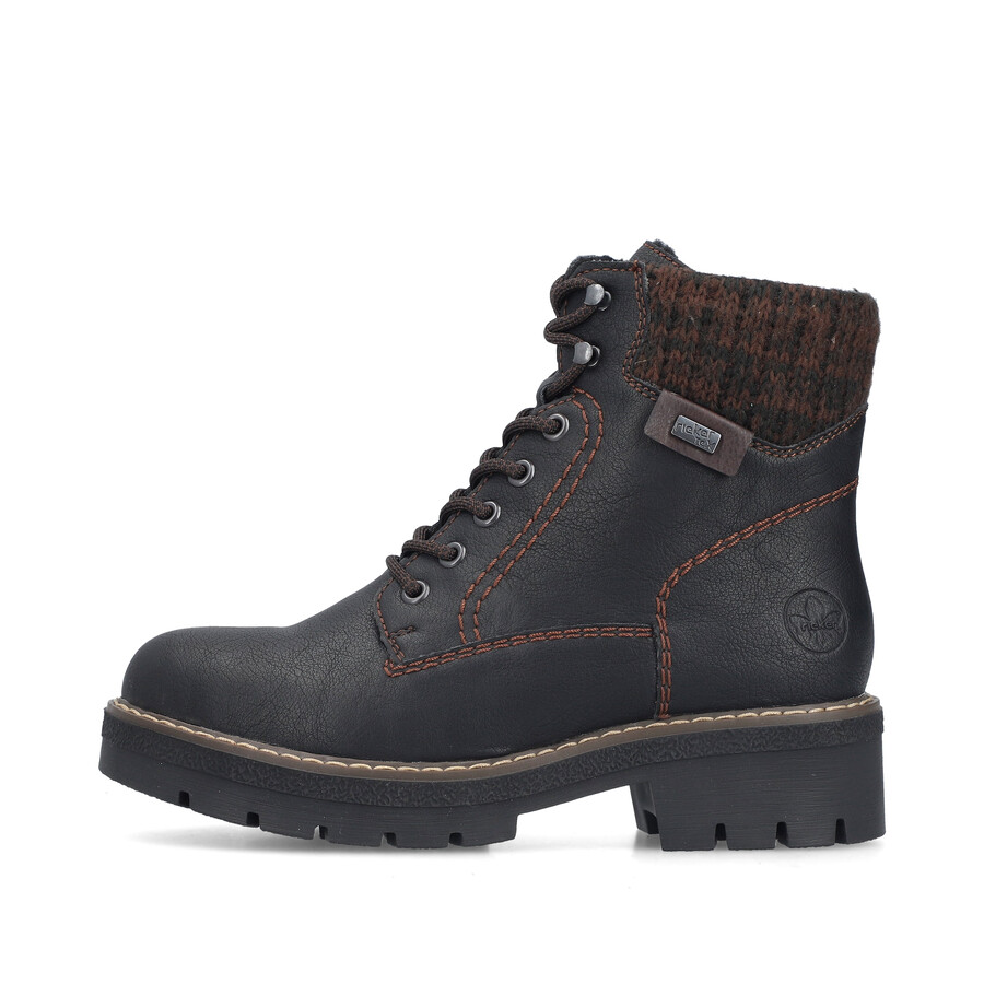 stivali neri con cerniera per donna rieker y8130-00