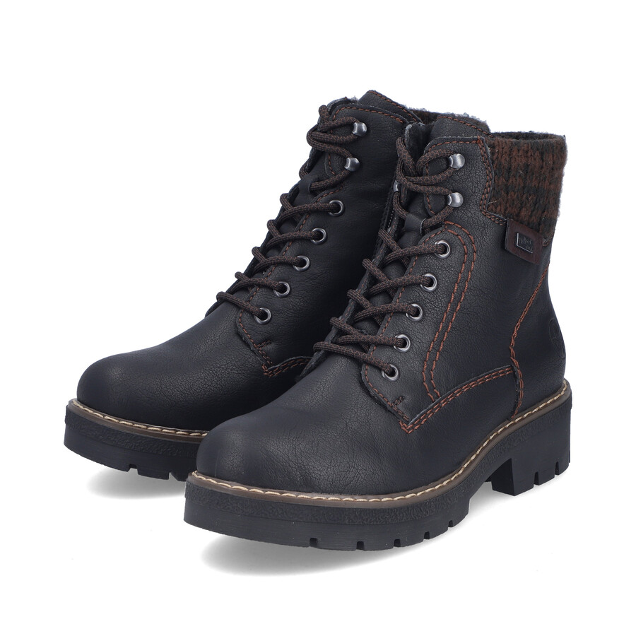 stivali neri con cerniera per donna rieker y8130-00