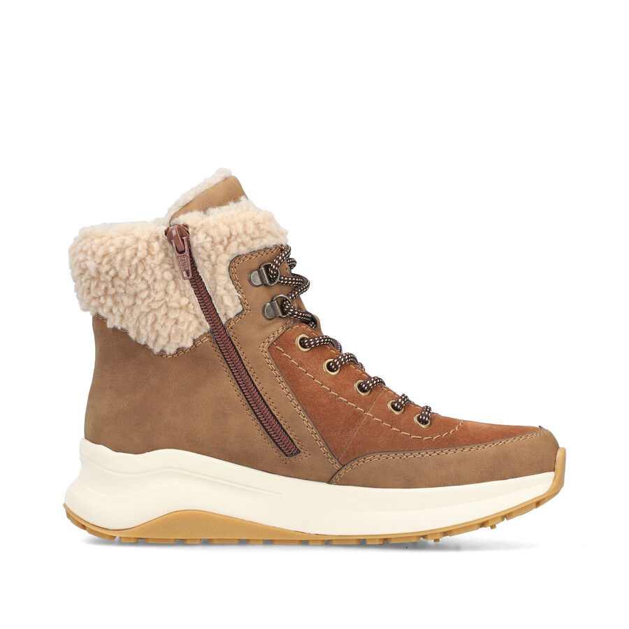 stivali marroni con cerniera per donna rieker z0920-24