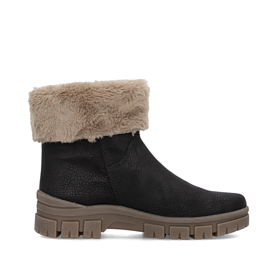 stivali neri con cerniera per donna rieker z1182-00