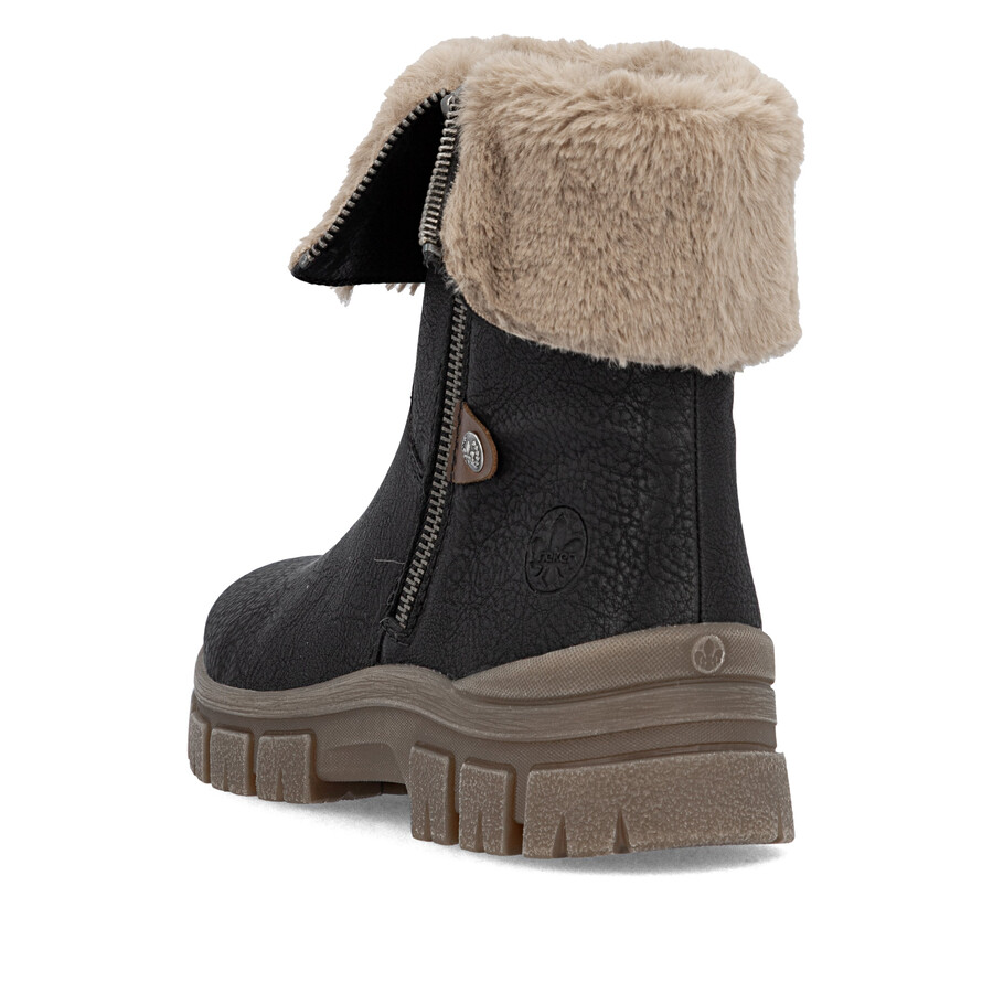 stivali neri con cerniera per donna rieker z1182-00