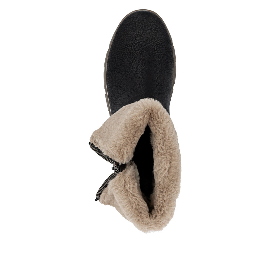stivali neri con cerniera per donna rieker z1182-00