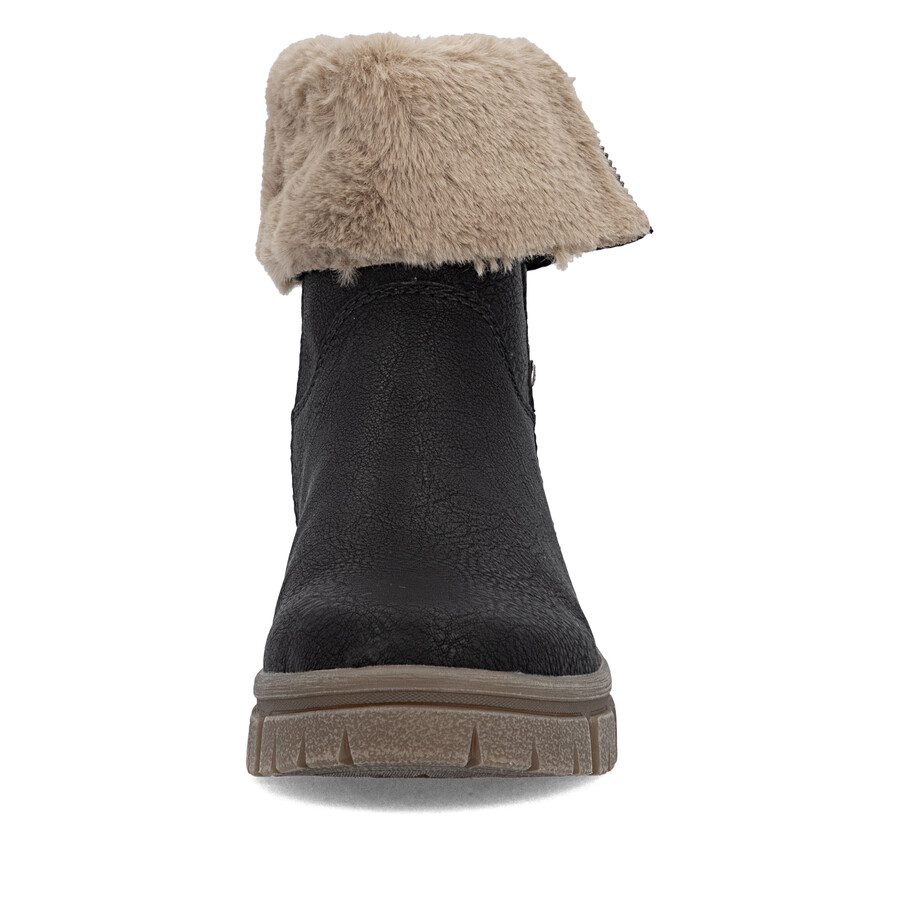 stivali neri con cerniera per donna rieker z1182-00