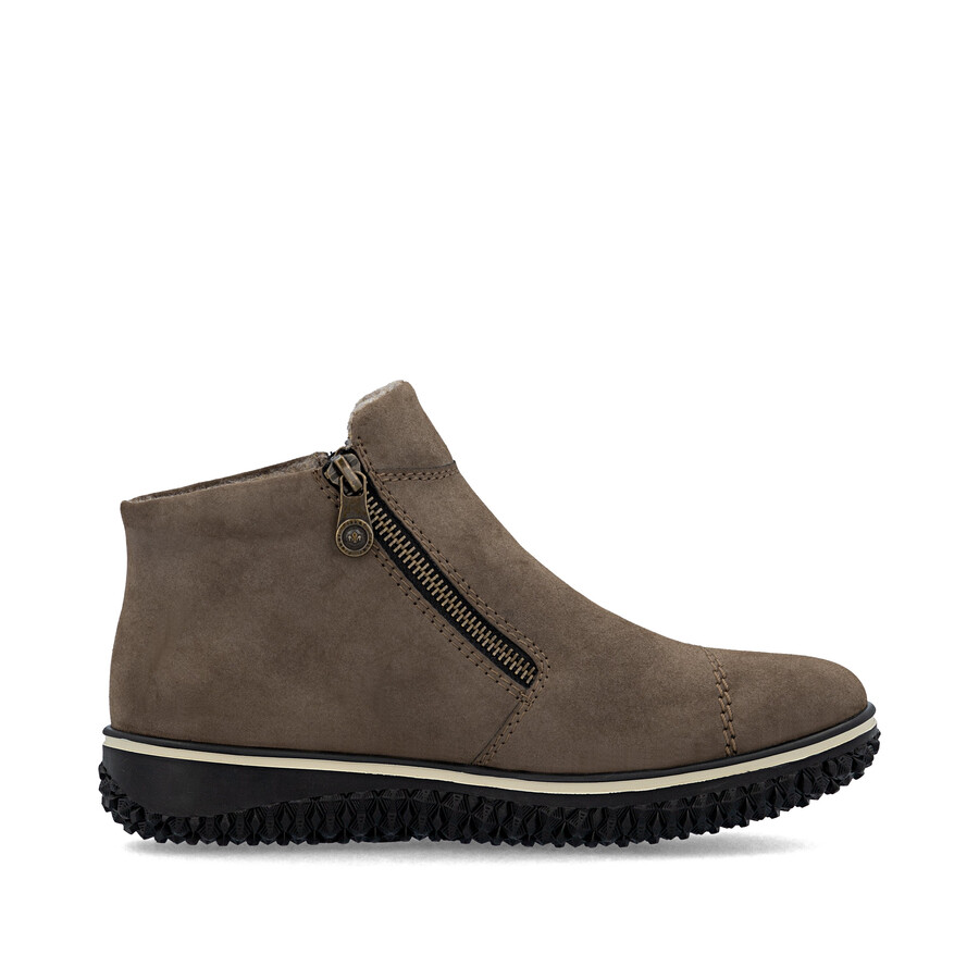stivali marroni con cerniera per donna rieker z4265-24