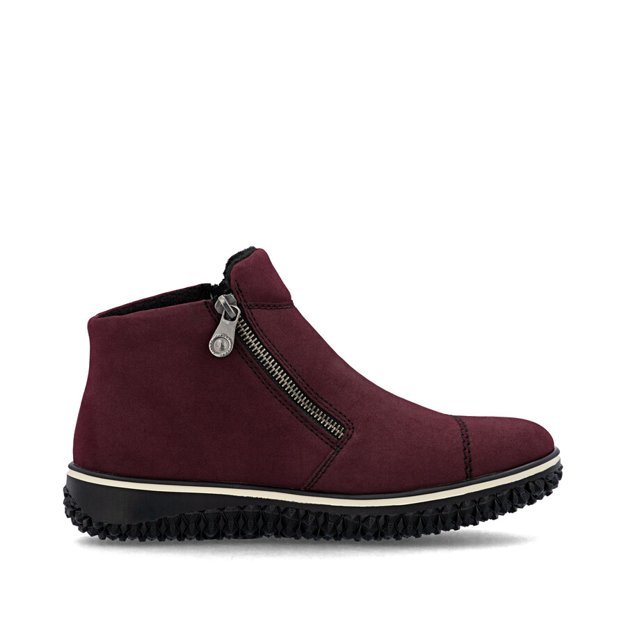 stivali rossi con cerniera da donna rieker z4265-35