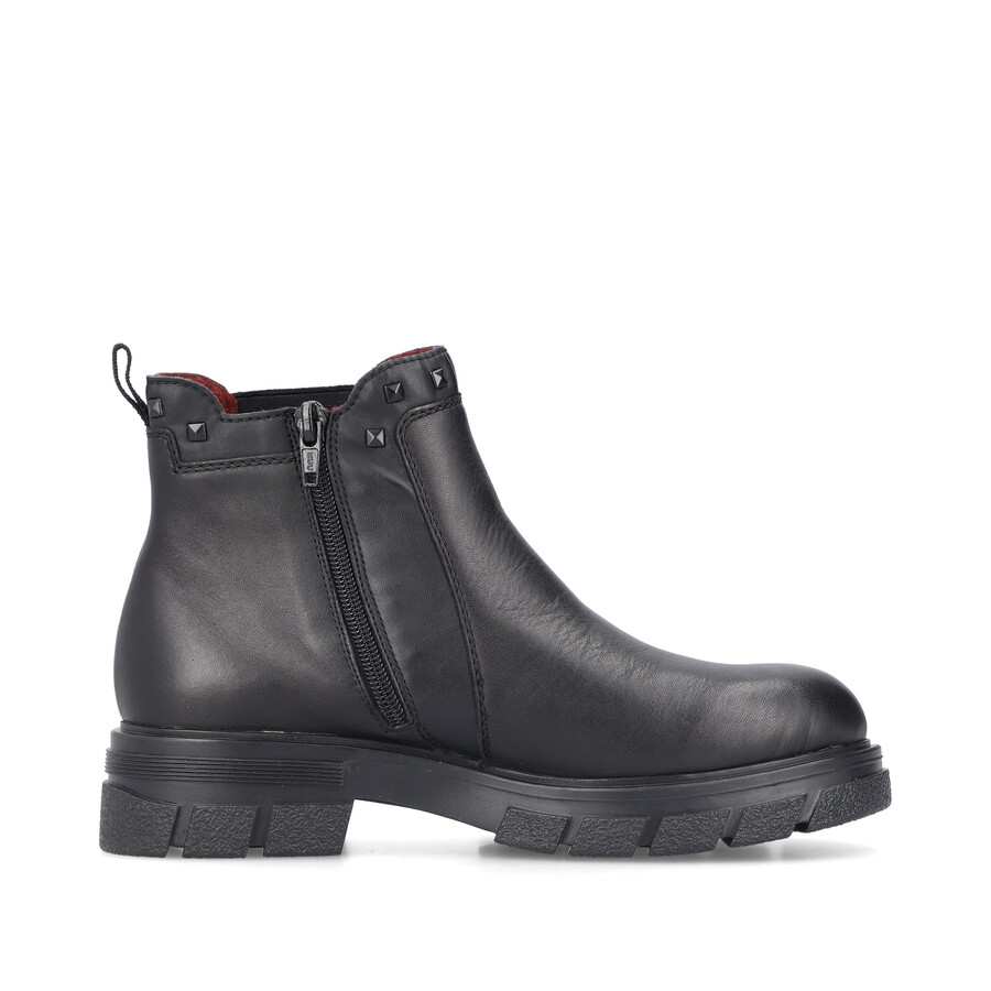 stivali neri con cerniera per donna rieker z9154-00