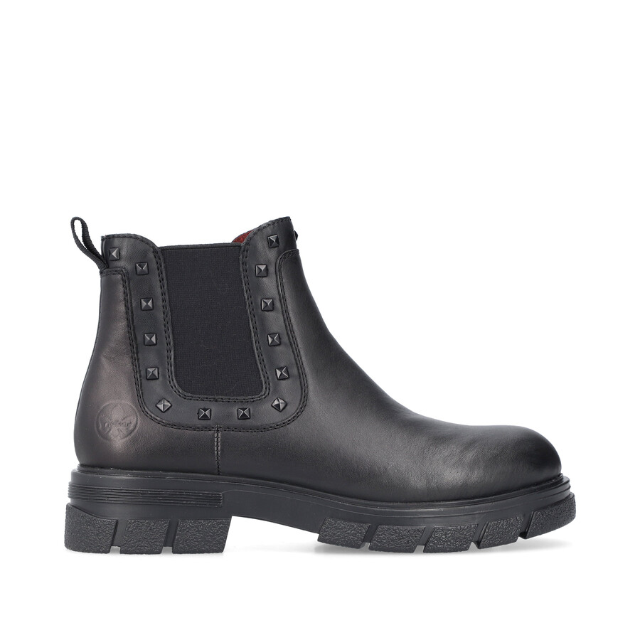 stivali neri con cerniera per donna rieker z9154-00