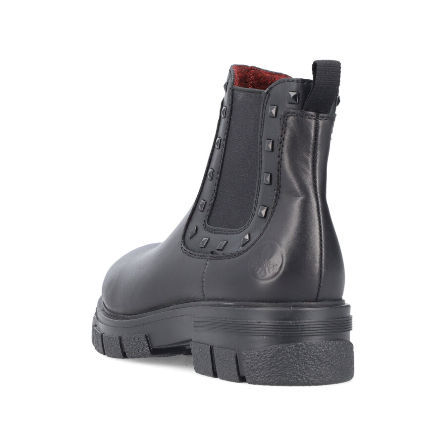 stivali neri con cerniera per donna rieker z9154-00