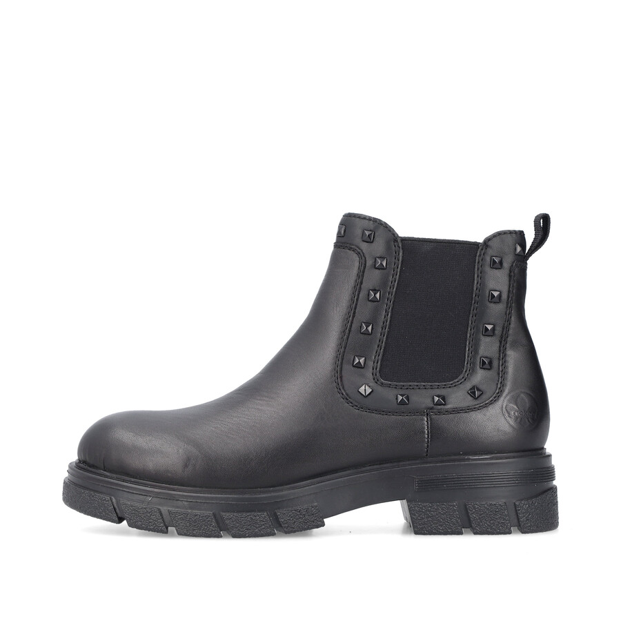 stivali neri con cerniera per donna rieker z9154-00