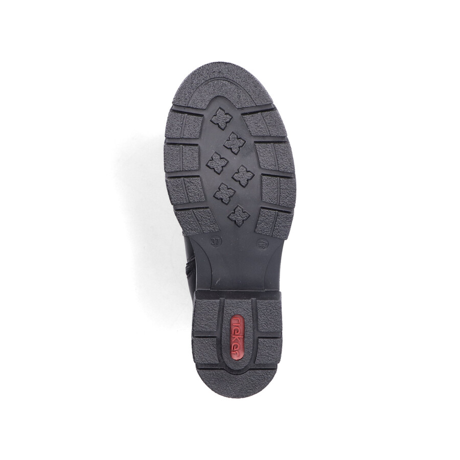 stivali neri con cerniera per donna rieker z9154-00