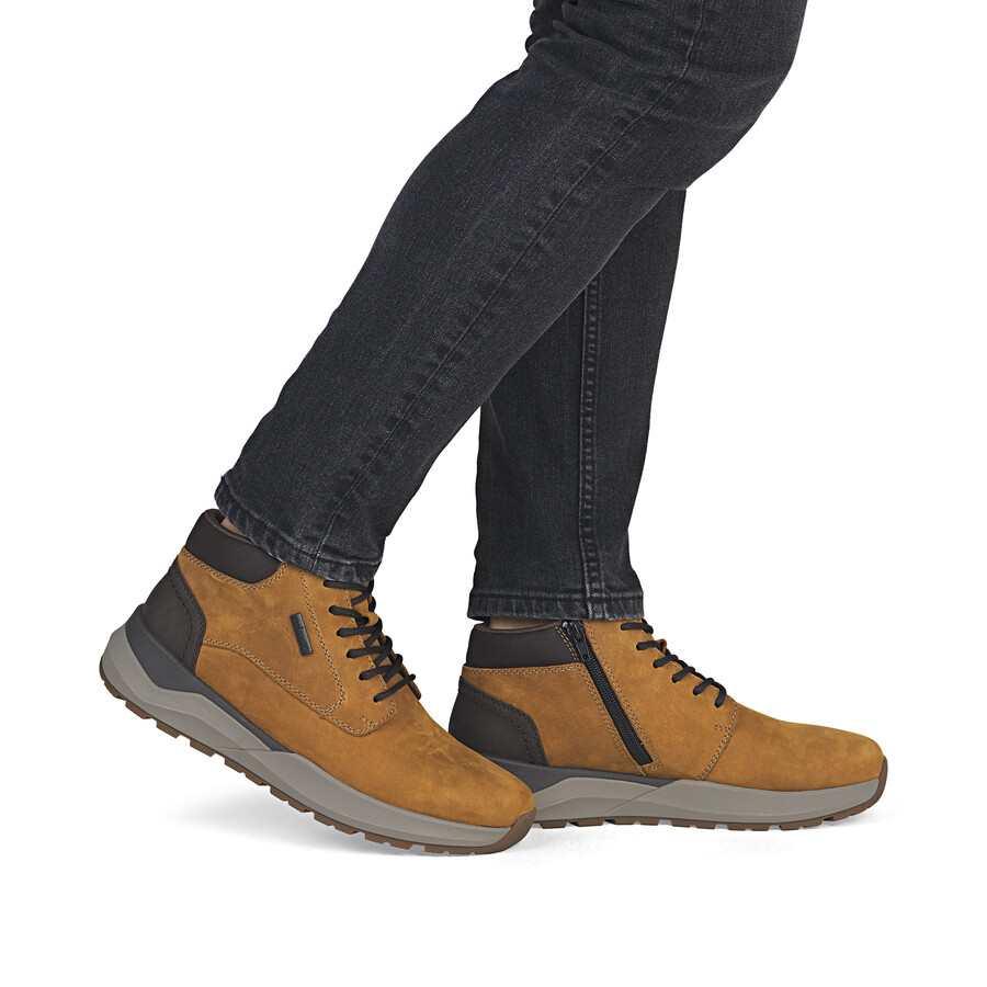 stivali con cerniera gialla da uomo rieker 06001-68