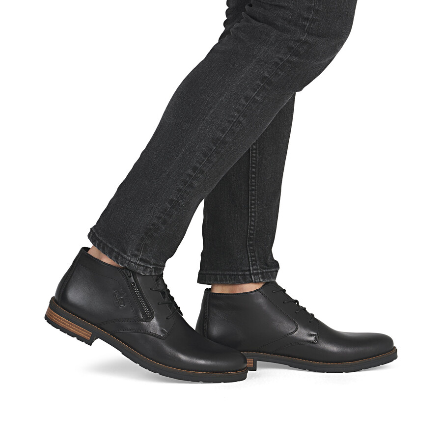 stivali neri con cerniera per uomo rieker 14609-00