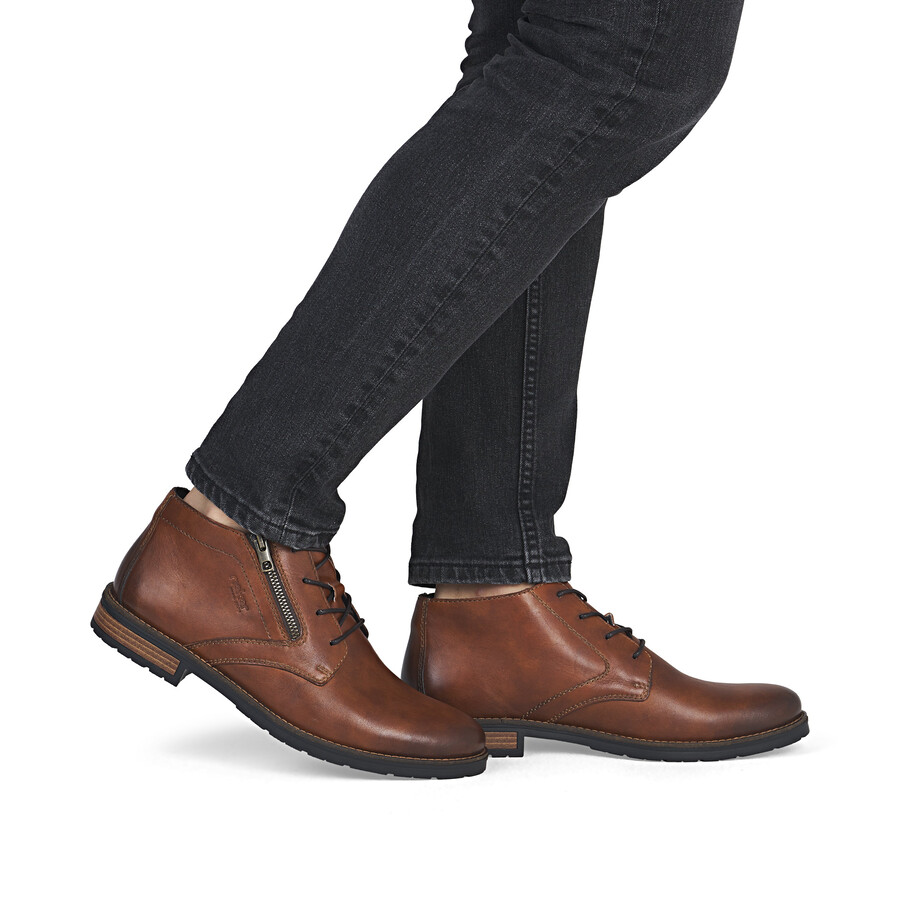 stivali marroni con cerniera per uomo rieker 14609-24
