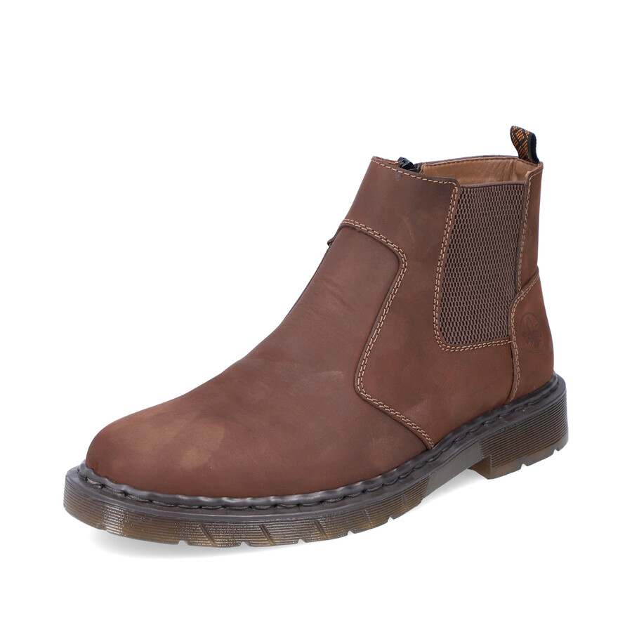 stivali marroni con cerniera per uomo rieker 31650-23
