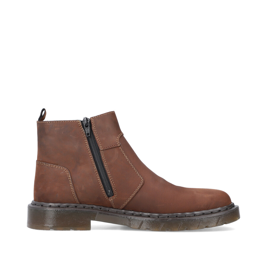 stivali marroni con cerniera per uomo rieker 31650-23