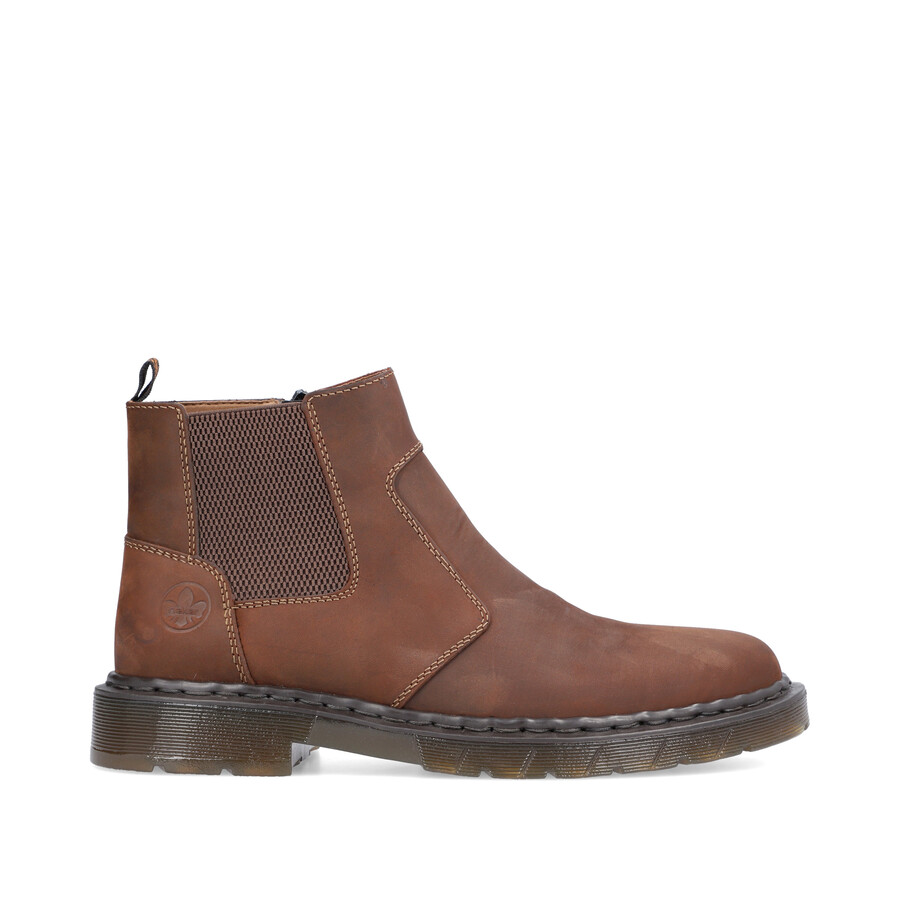 stivali marroni con cerniera per uomo rieker 31650-23