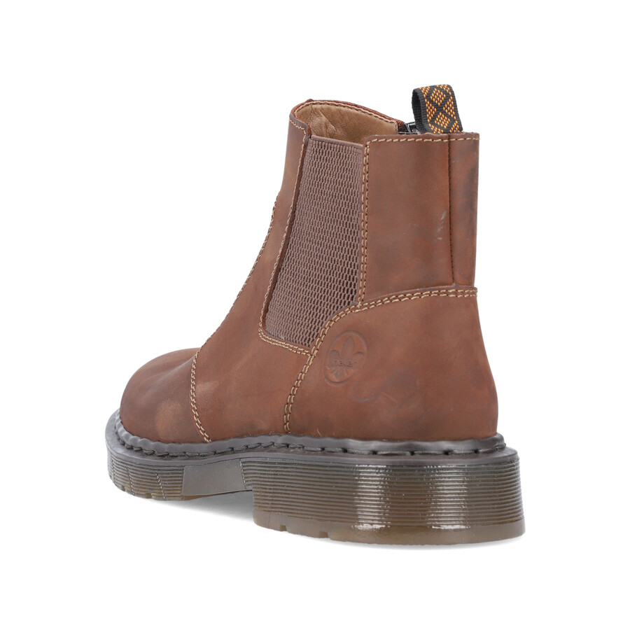 stivali marroni con cerniera per uomo rieker 31650-23