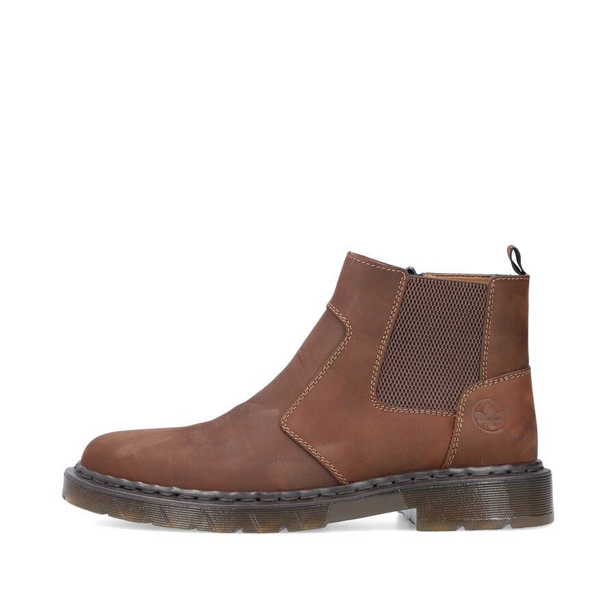 stivali marroni con cerniera per uomo rieker 31650-23
