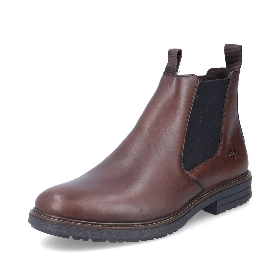 stivali marroni con cerniera per uomo rieker 33180-26