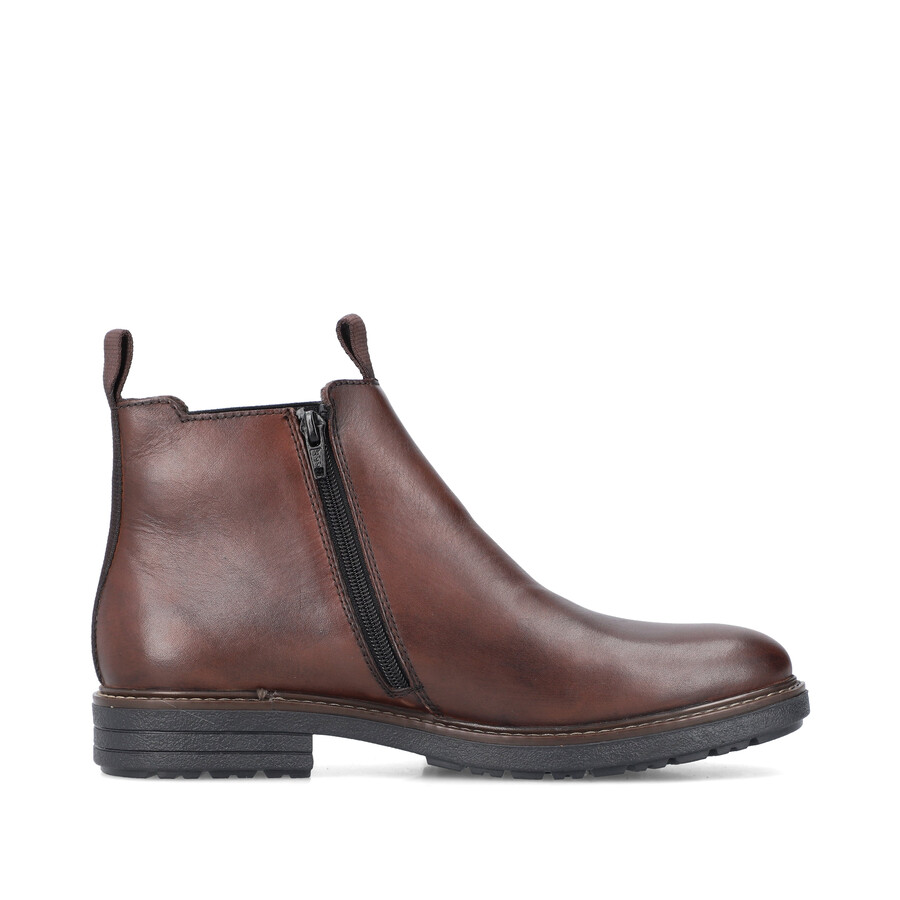 stivali marroni con cerniera per uomo rieker 33180-26
