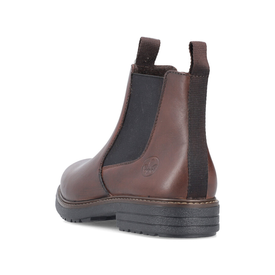 stivali marroni con cerniera per uomo rieker 33180-26