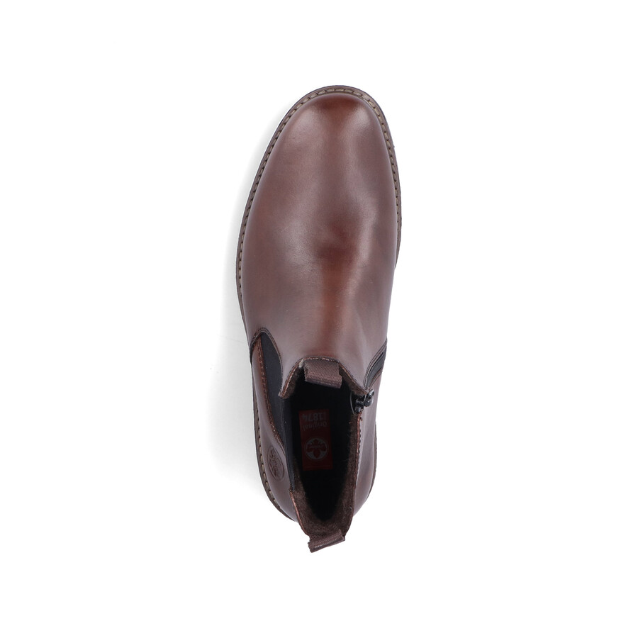 stivali marroni con cerniera per uomo rieker 33180-26