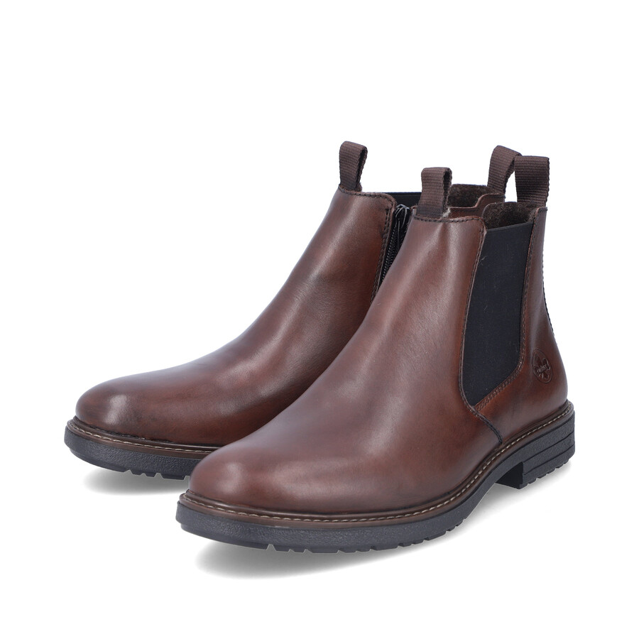 stivali marroni con cerniera per uomo rieker 33180-26