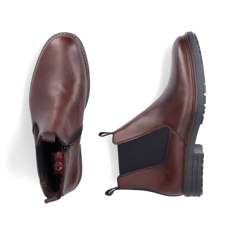 stivali marroni con cerniera per uomo rieker 33180-26