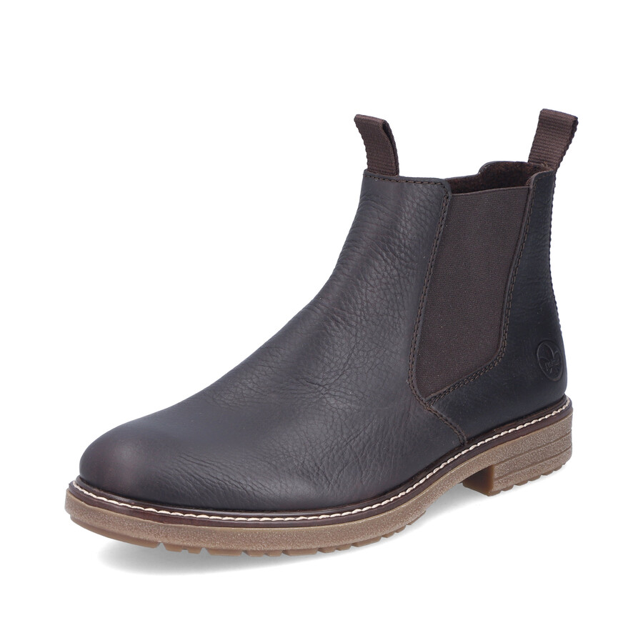 stivali marroni con cerniera per uomo rieker 33180-27