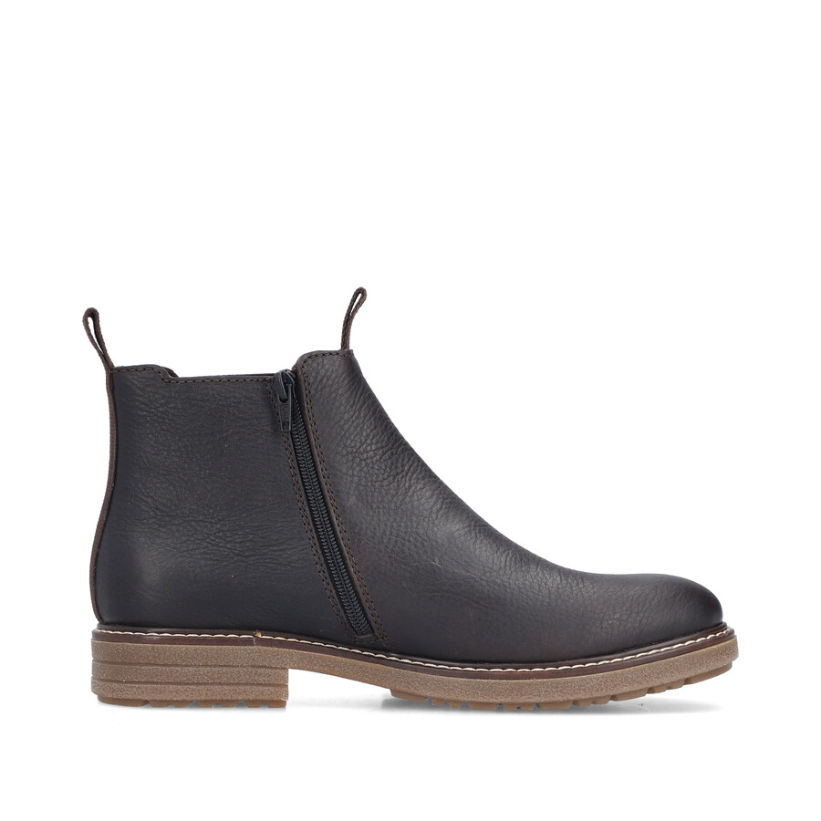 stivali marroni con cerniera per uomo rieker 33180-27
