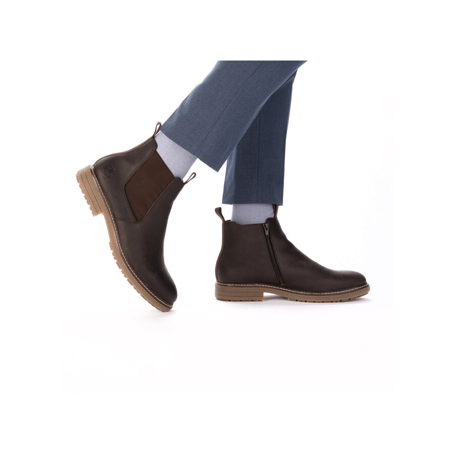 stivali marroni con cerniera per uomo rieker 33180-27