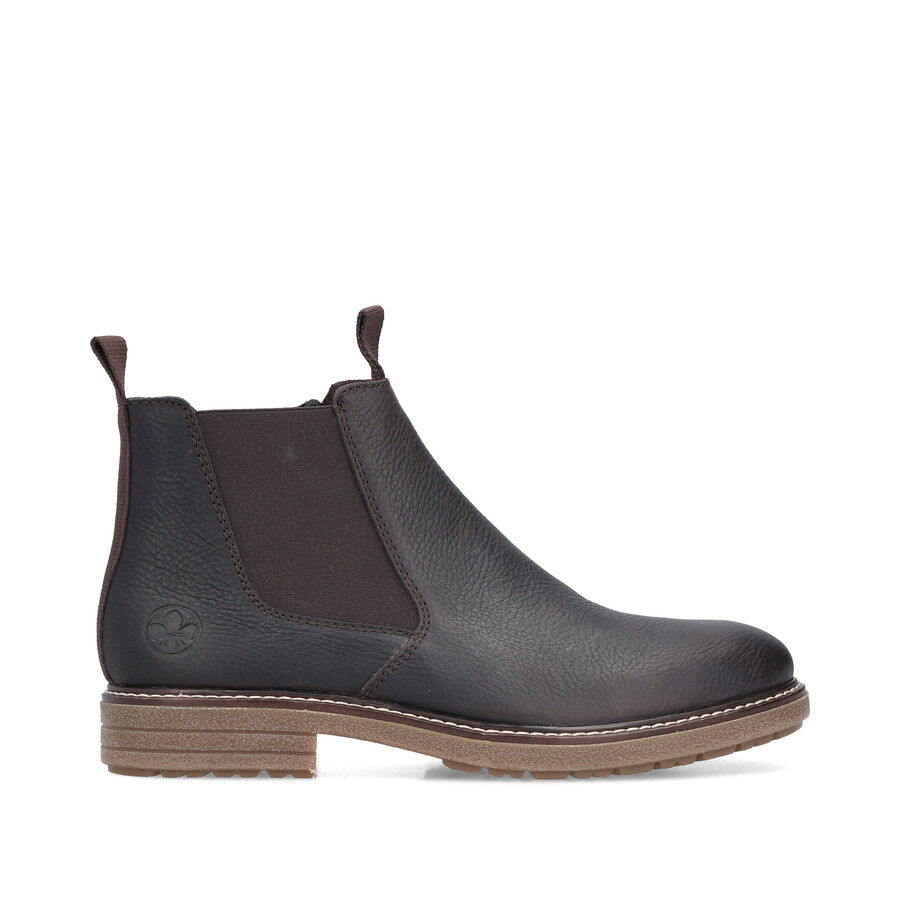 stivali marroni con cerniera per uomo rieker 33180-27