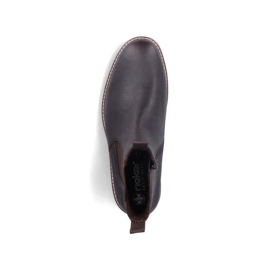 stivali marroni con cerniera per uomo rieker 33180-27