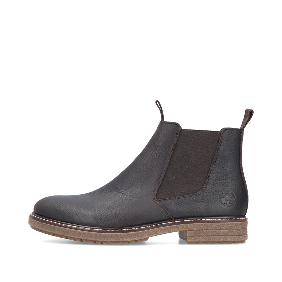 stivali marroni con cerniera per uomo rieker 33180-27