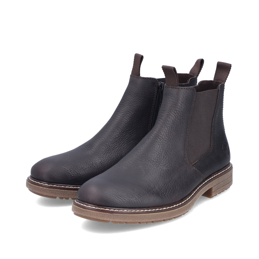 stivali marroni con cerniera per uomo rieker 33180-27