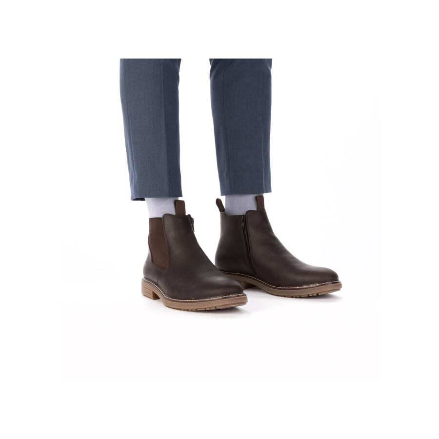 stivali marroni con cerniera per uomo rieker 33180-27