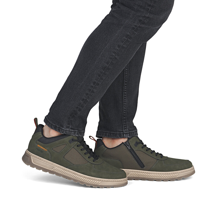 stivali con cerniera verde da uomo rieker 37004-54