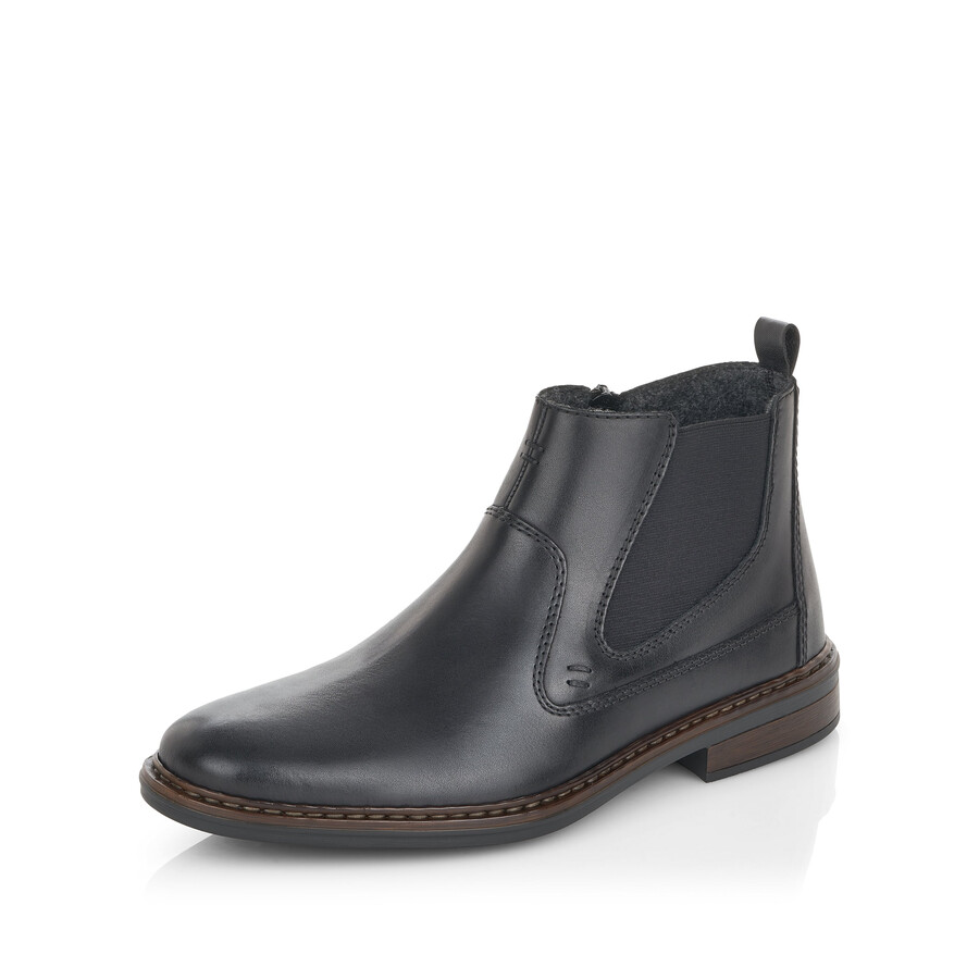stivali neri con cerniera per uomo rieker 37662-00