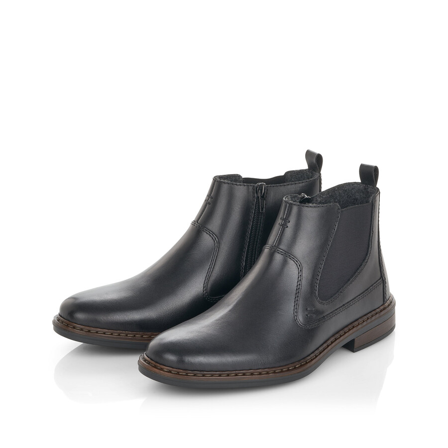 stivali neri con cerniera per uomo rieker 37662-00